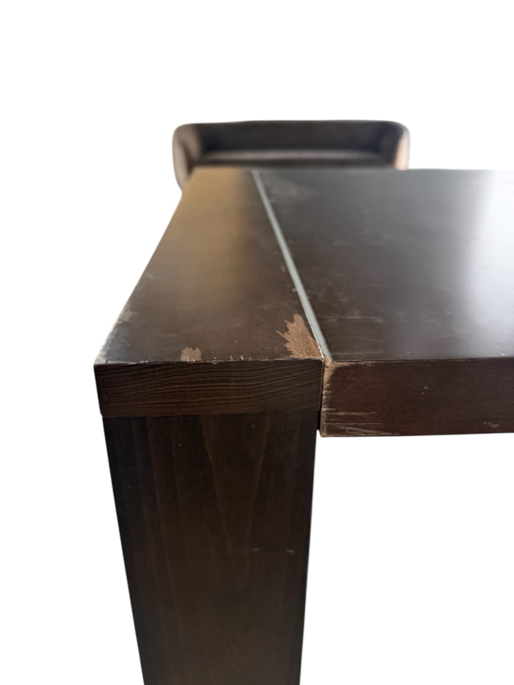 6-Seater Wooden Dining Table with Glass Top image