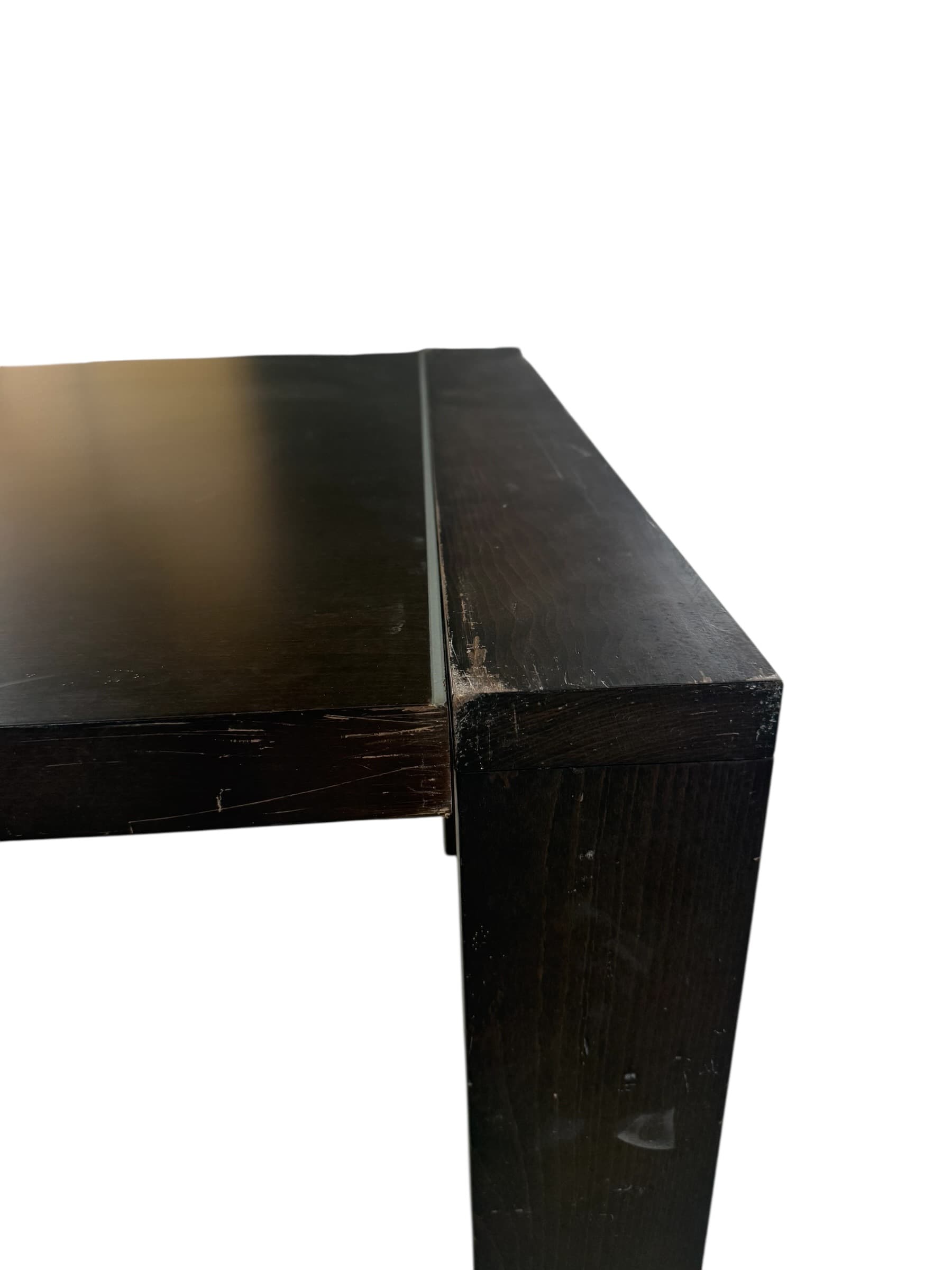 6-Seater Wooden Dining Table with Glass Top image