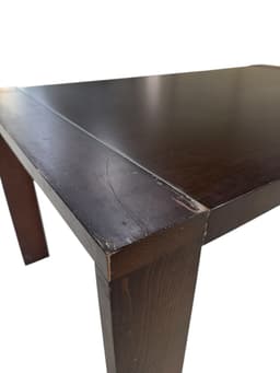 6-Seater Wooden Dining Table with Glass Top image