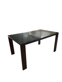 6-Seater Wooden Dining Table with Glass Top image